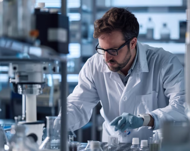A scientist working in a laboratory